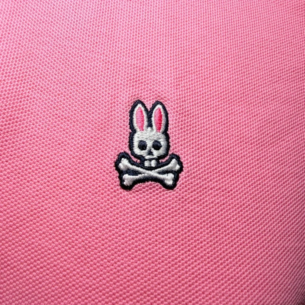 Psycho Bunny Polo Shirt Mens 7 XXL Pink Good Pima Cotton Short Sleeve Logo